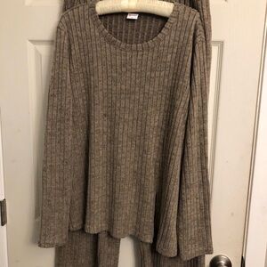 Cozy Ribbed Knit Sweater and Pants Set